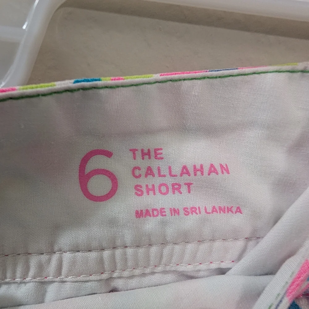 Lily Pultizer Callahan Pink and Blue Patterned Women's Shorts - Picture 6 of 8